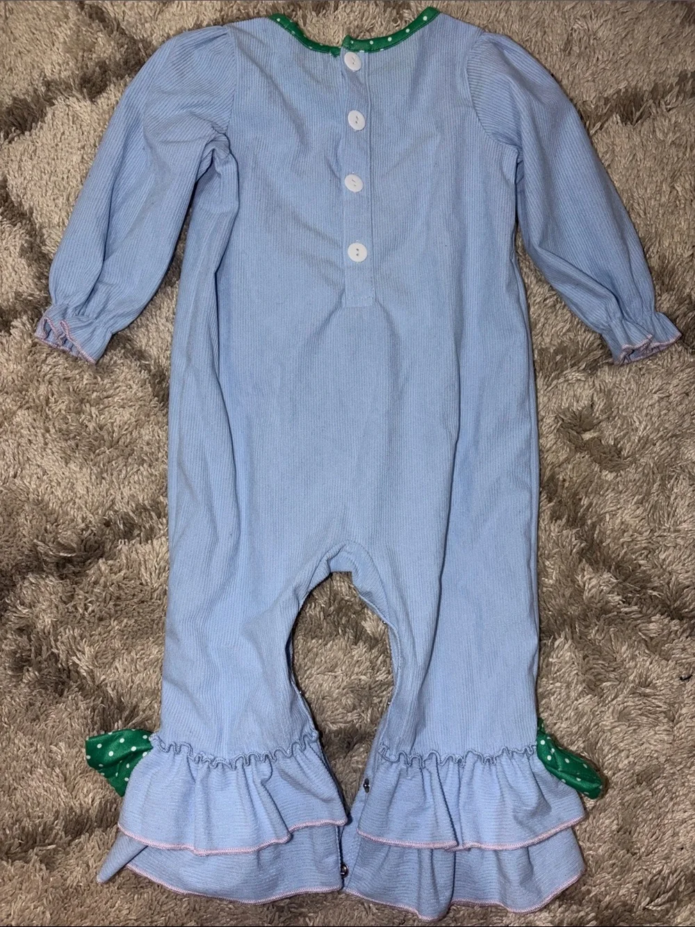 Blue Rainbow & Shamrock One-Piece Romper